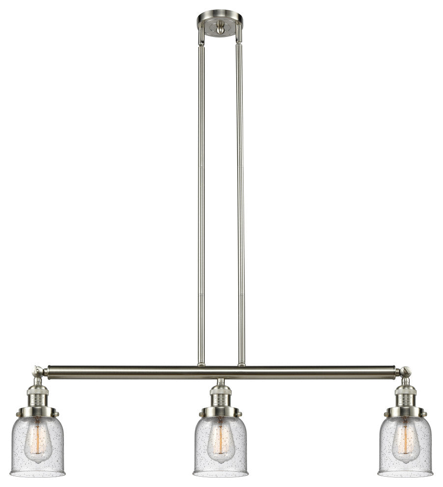 INNOVATIONS LIGHTING 213-SN-G54-LED Small Bell 3 Light Island Light