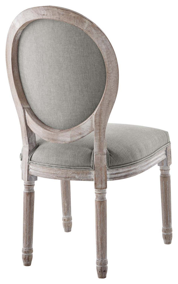 Arise Vintage French Upholstered Fabric Dining Side Chairs, Set of 2