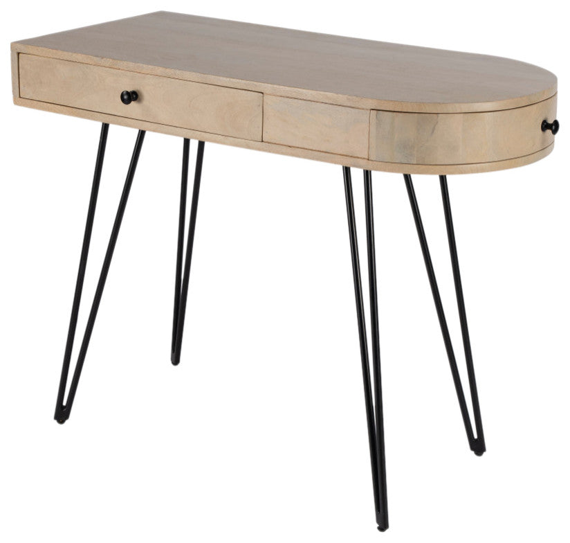 Sebastopol Reversible 2 Drawer Writing Desk, Natural