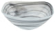 Badash P272 Gray Alabaster Glass 10" Squarish Salad or Serving Bowl
