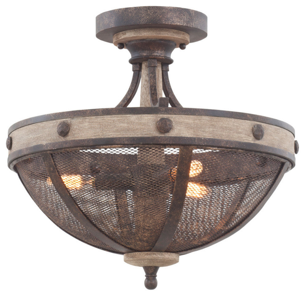 Coronado 16 Inch Semi Flush Mount