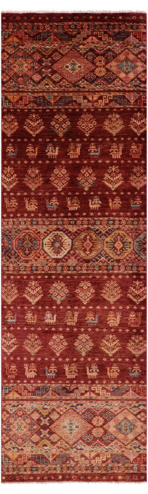 2' 10" X 9' 10" Tribal Persian Gabbeh Handmade Wool Runner Rug Q10895