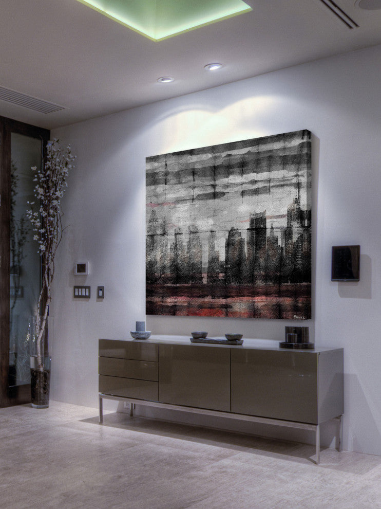"Bold City" Print on Canvas, 32"x32"