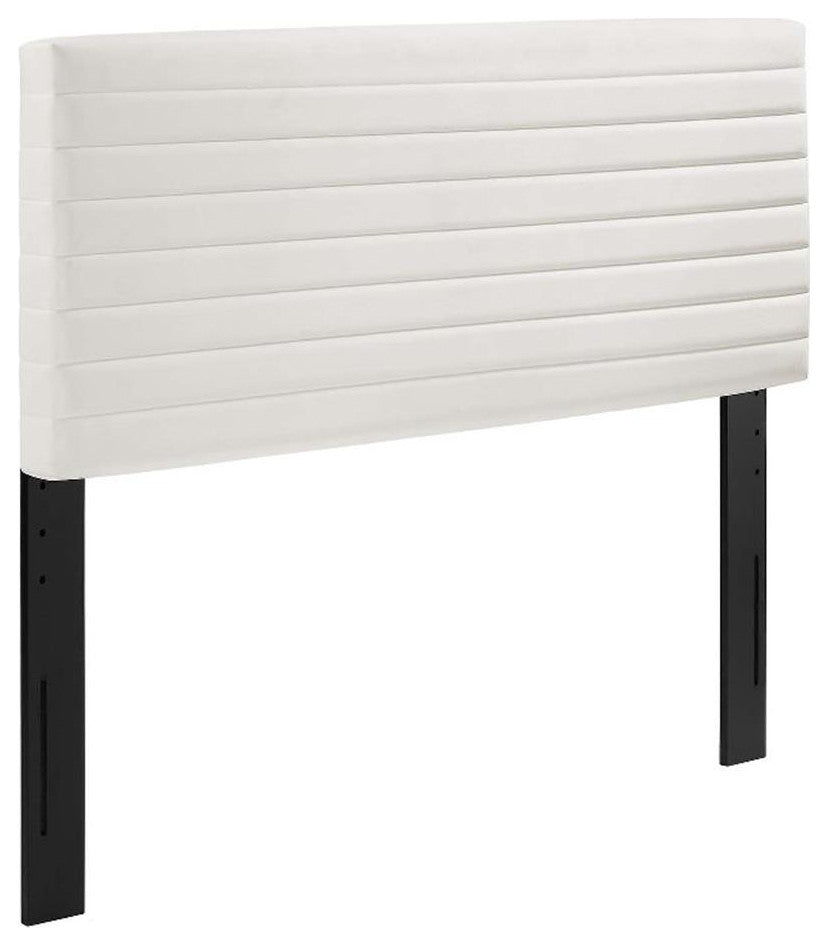 Modway Tranquil Upholstered Wood King/California King Headboard in White