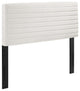 Modway Tranquil Upholstered Wood King/California King Headboard in White