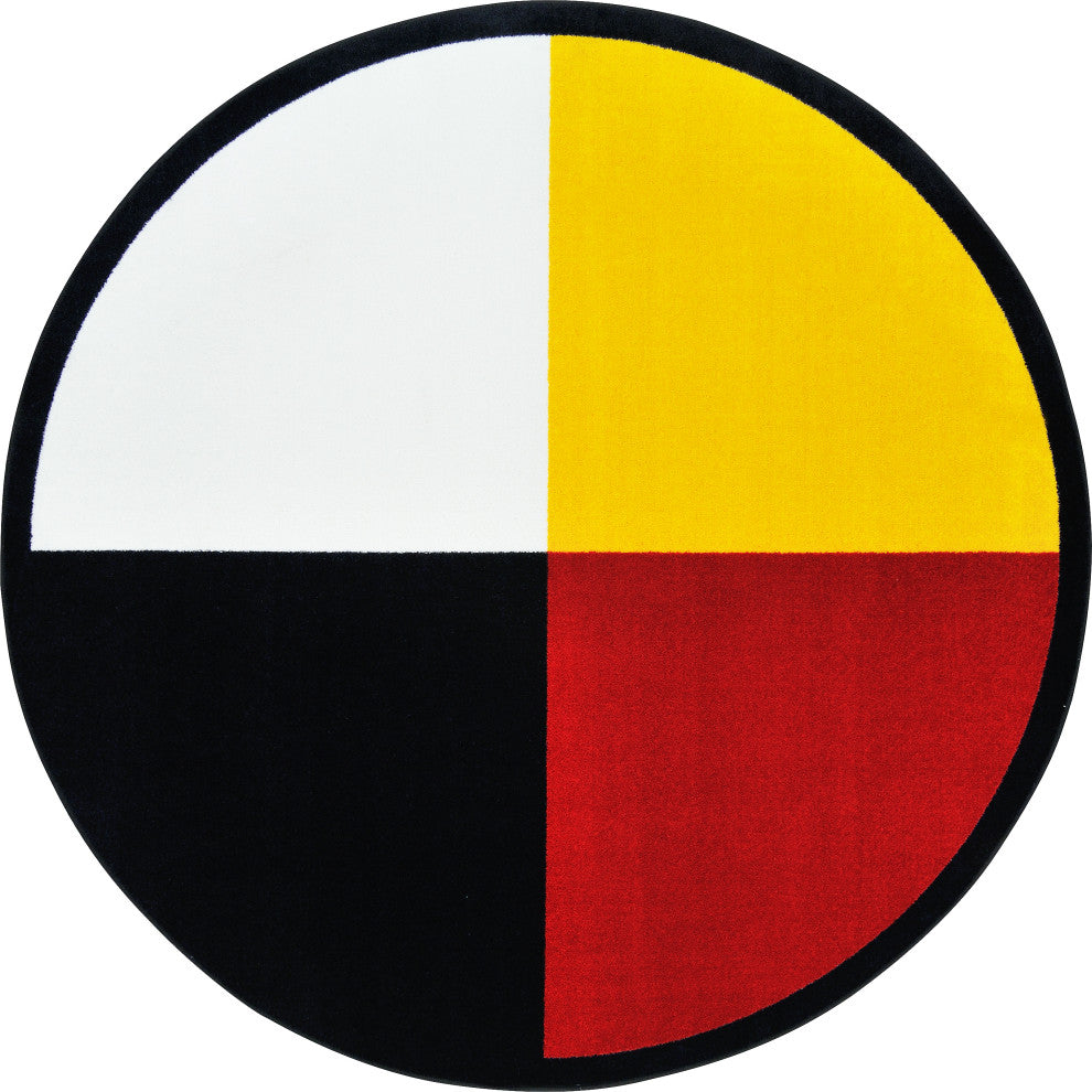 Wheel Of Life Rug, 7'7" Round