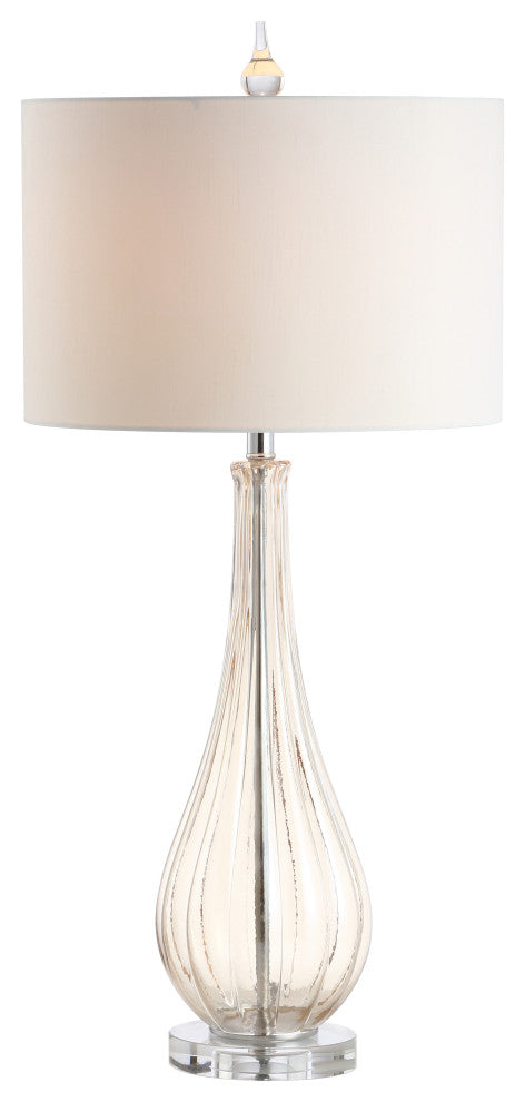 Dew Drop 32.75" Glass, Crystal LED Table Lamp, Champagne