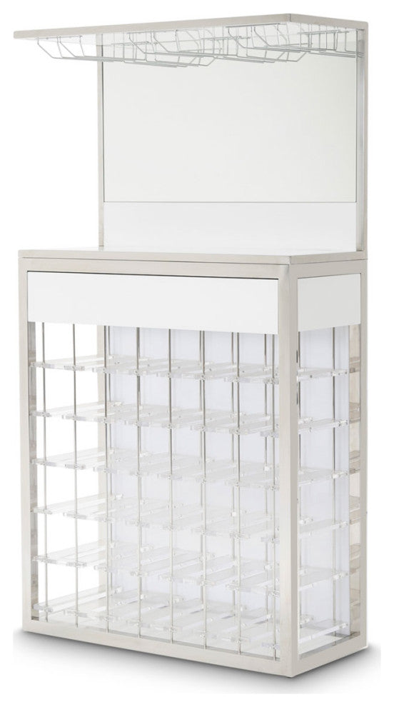 State St. Wine Bar Cabinet - Off White