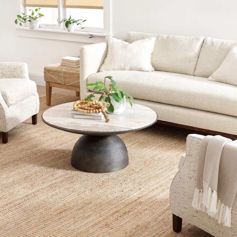Dash & Albert Gridwork Ivory Handwoven Jute Rug, Ivory, 2' x 3'