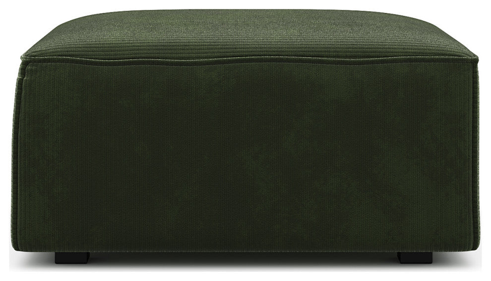 Burt Modular Ottoman, Olive Green Corduroy