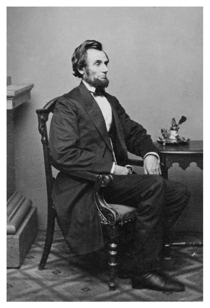 "President Abraham Lincoln, Washington D.C., 1865" Paper Art, 14"x20"