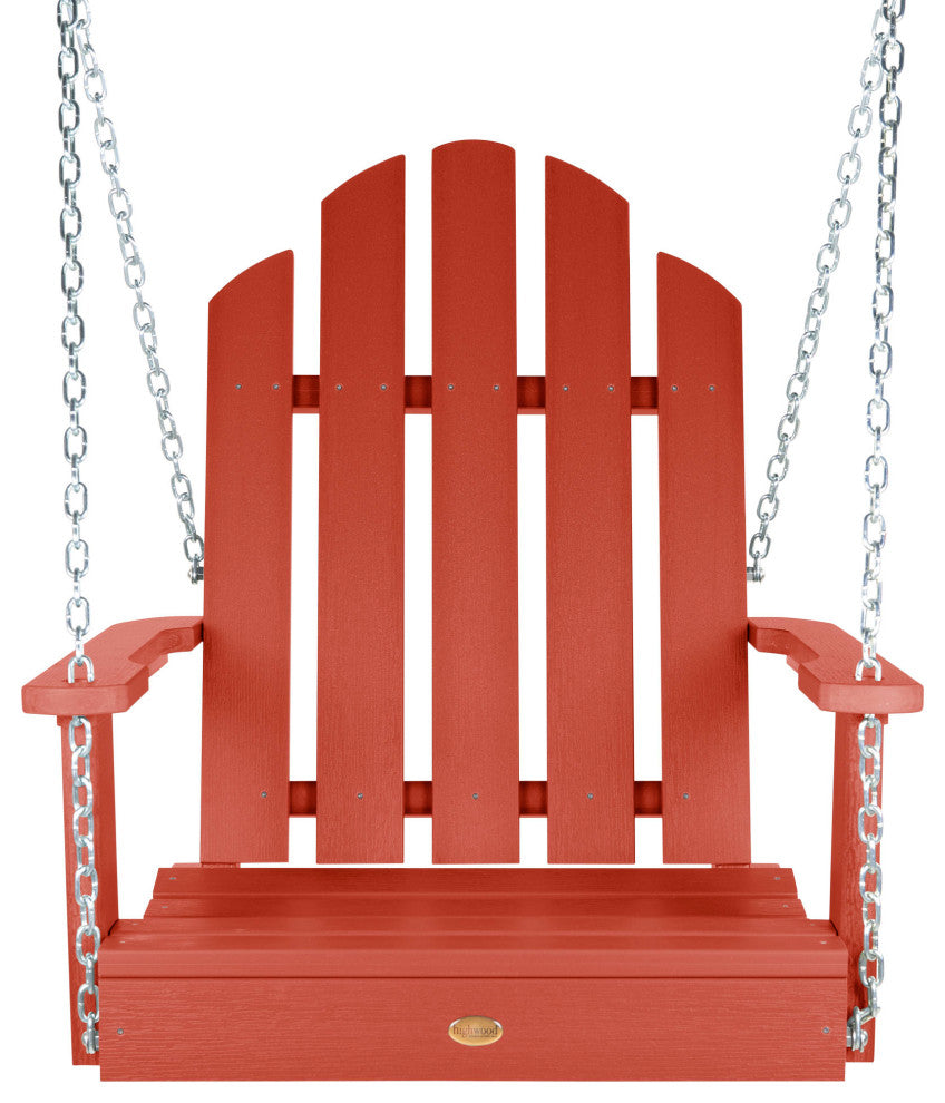Classic Westport Single Seat Swing, Rustic Red