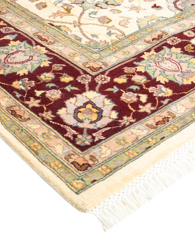 Minbya One-of-a-Kind Hand-Knotted Area Rug Ivory, 6'2"x9'3"