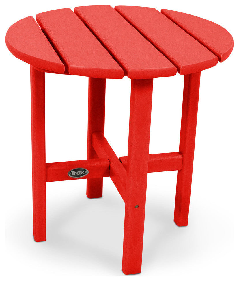 Cape Cod Round 18" Side Table, Sunset Red