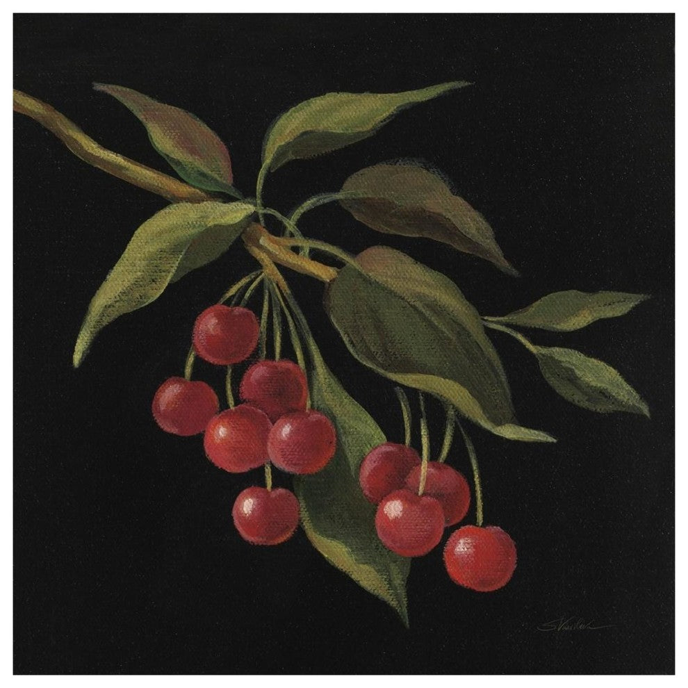 "Cerise no Words" Digital Paper Print by Silvia Vassileva, 38"x38"