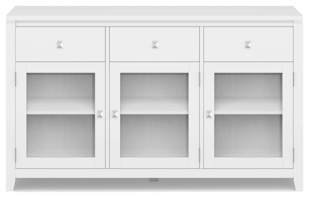 Cosmopolitan Solid Wood Sideboard Buffet, White