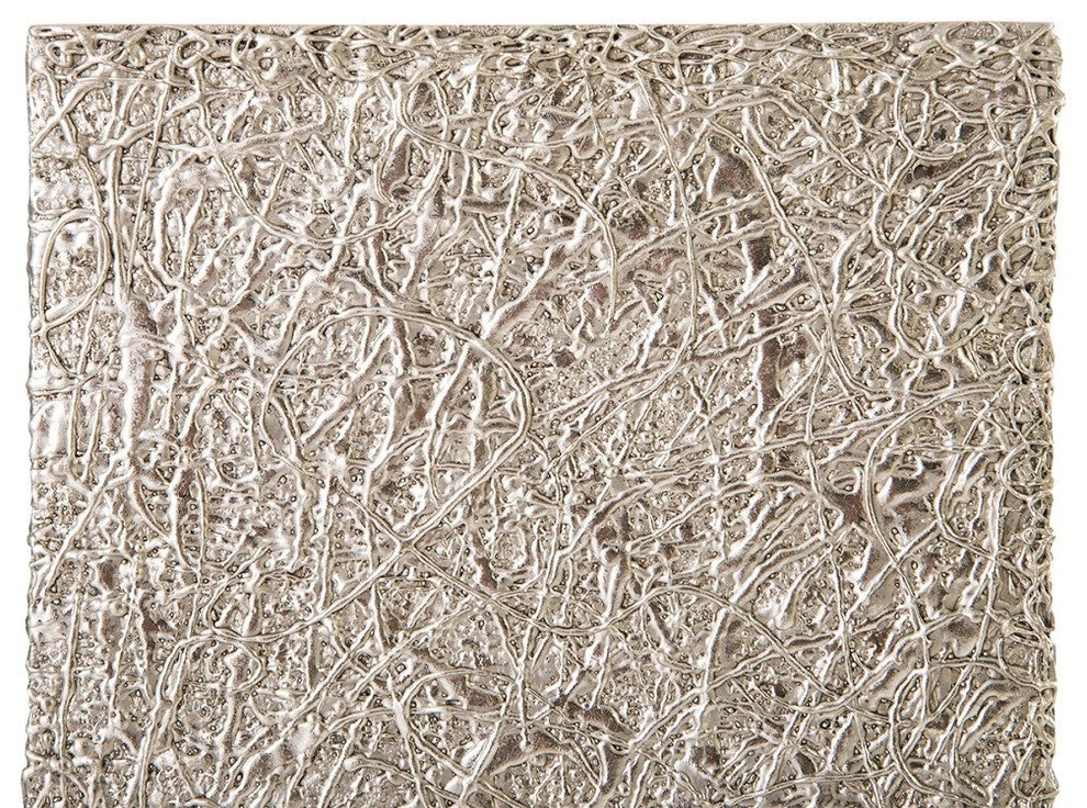 String Theory Pedestal, Silver Leaf, Medium