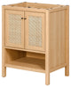 Jasper Rattan Modern 2-Shelf Bath Vanity Cabinet Only, Sink Basin Not Included