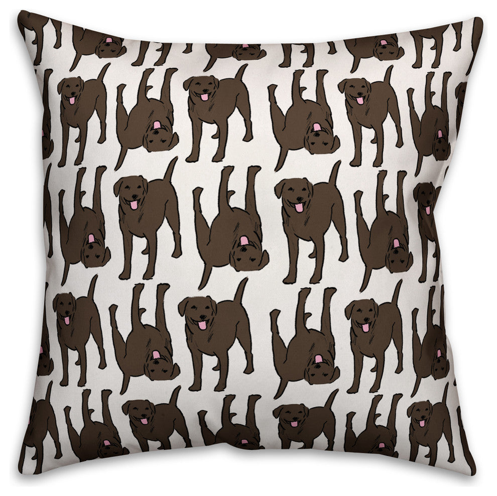 All the Chocolate Labs 20x20 Spun Poly Pillow