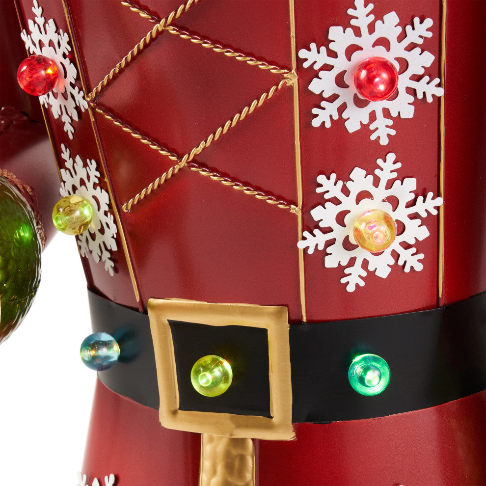Almar Toy Soldier Solar Lantern Stand, Red