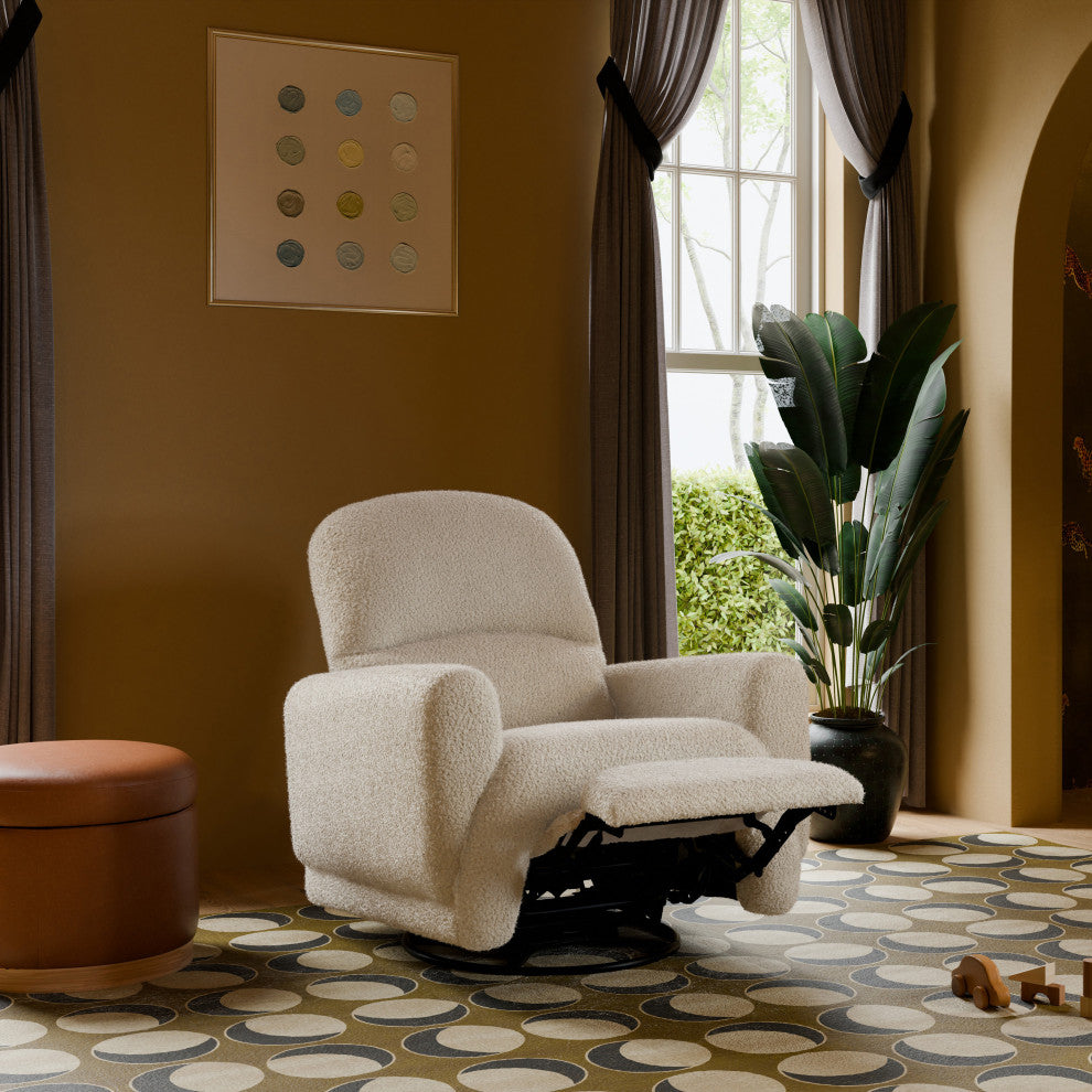 Rainbow Recliner and Swivel Glider, Teddy Loop, Almond Teddy Loop