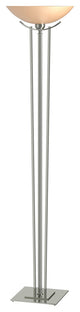 Taper Torchiere, Sterling Finish - Sand Glass