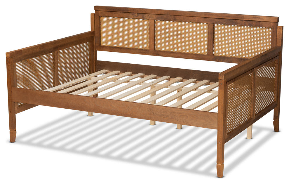 Wolverton Modern Farmhouse Walnut Effect Full Size Daybed