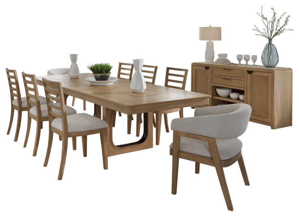 Parker House Escape Dining 84 In. Extendable Table With 8 Chairs and Server