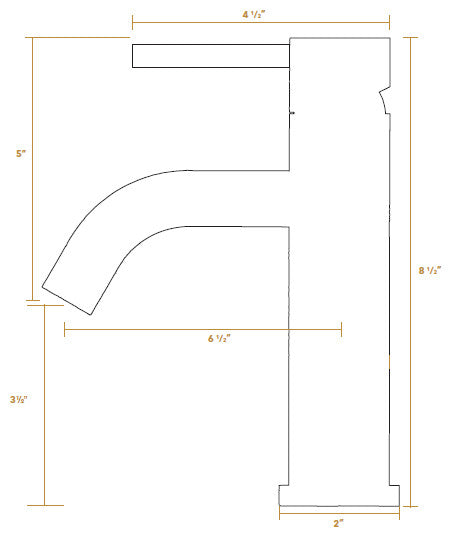Whitehaus WHS8601-SB-B Waterhaus Stainless Steel Lavatory Faucet, Brass Finish