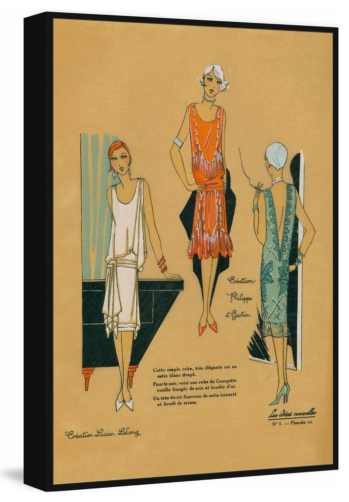 "Dressed for Charm" Floater Framed Painting Print on Canvas, 30"x45"