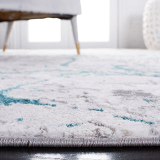 Safavieh Amelia Collection, ALA293 Rug, Grey/Aqua, 3'x5'