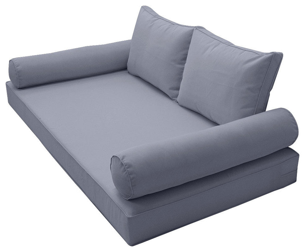 S1 Queen Size 5PC Pipe Daybed Mattress Cushion Bolster Pillow Complete Set AD001