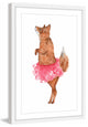 Marmont Hill, "Ballerina Fox" by Thimble Sparrow Framed Painting Print, 20x30