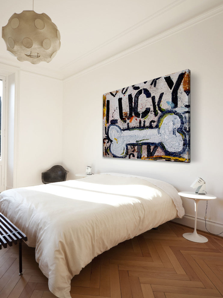 "Lucky Bone" Painting Print on Canvas by Tori Campisi