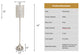 Heather 62" Bling Metal Floor Lamp, 1pk