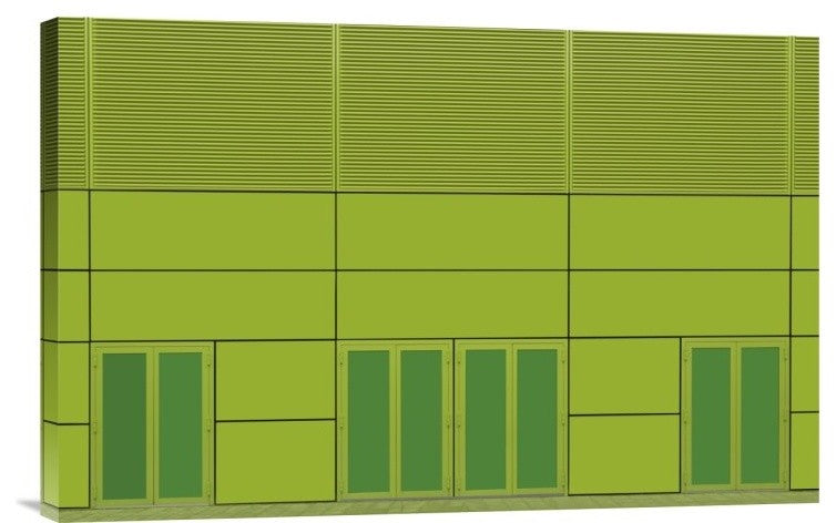"Green Home" Stretched Canvas Giclee by Jan Niezen, 24"x16"