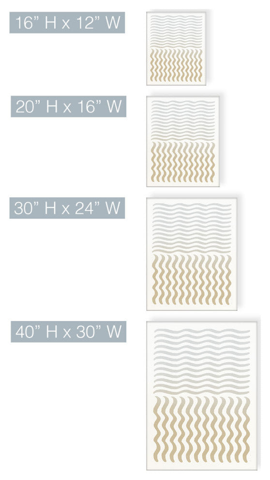 Abstract Neutral CLV' Canvas Wall Art by ChiChi Decor, 20"x16"