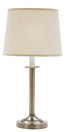 Brushed Steel Traditional Candlestick Styled Table Lamp