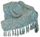 Multi Color Chenille Throw, Light Blue, 50x60