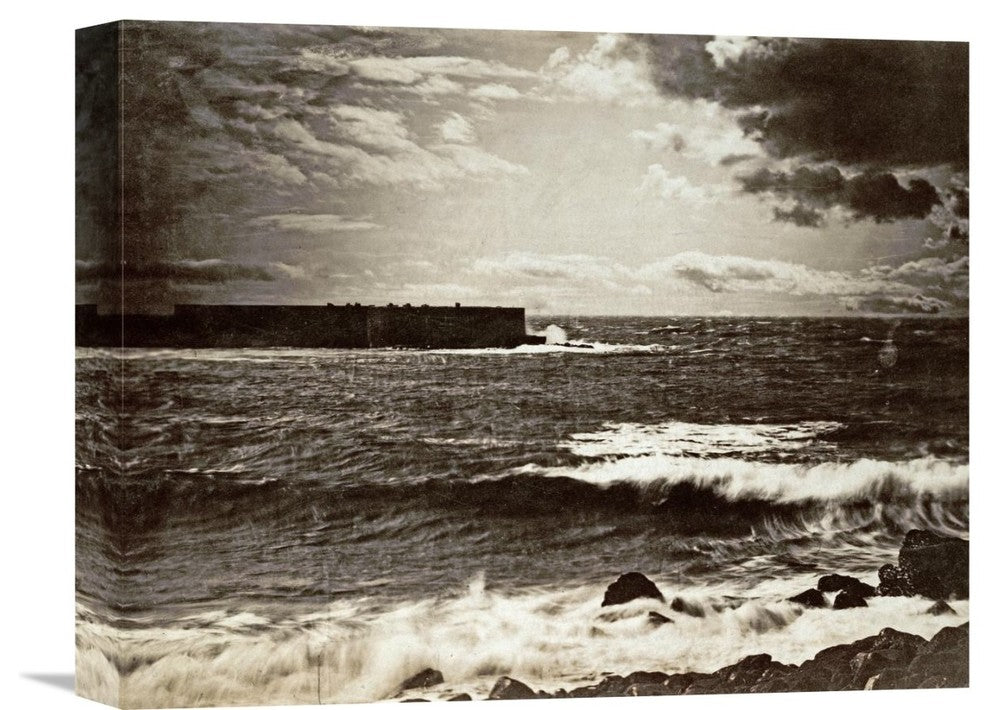 "The Great Wave, Sete" Stretched Canvas Giclee by Gustave Le Gray, 16"x13"