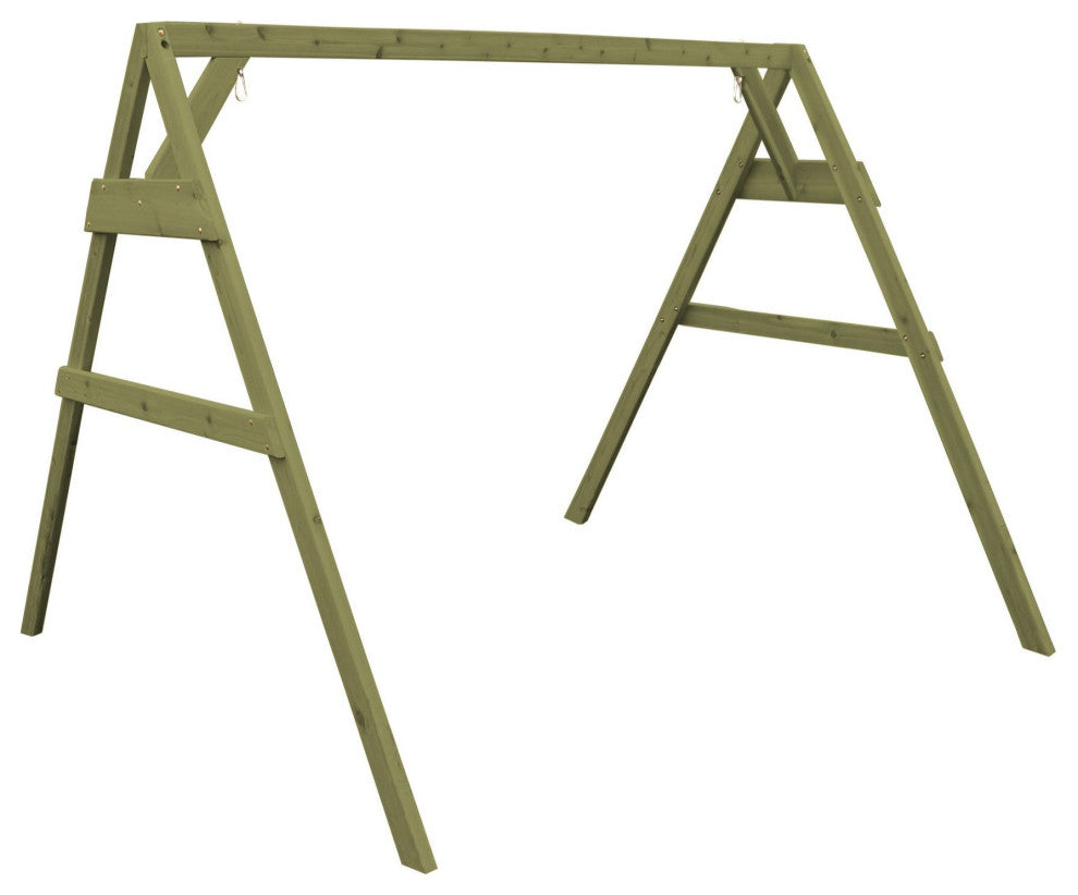 Cedar A-Frame Swing Stand for 2 Chair Swings, Linden Leaf Stain