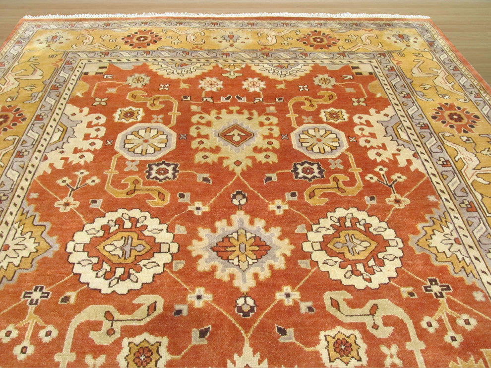 Rust Traditional Oriental Oushak Area Rug