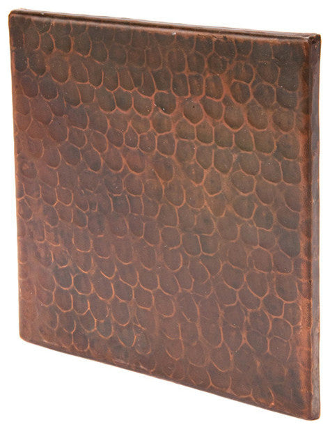 Premier Copper Products T6DBH 6" x 6" Hammered Copper Tile
