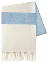 Sydney Stripe Herringbone Throws, Denim
