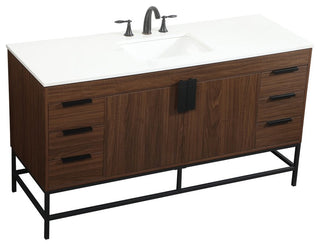 Home Living 22" Modern Walnut-Light Bathroom Vanity
