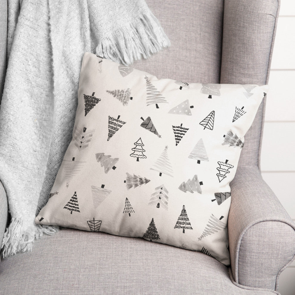 Watercolor Trees 18x18 Indoor/Outdoor Pillow