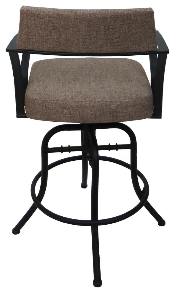 Swivel Tilt Metal Counter 26" or Bar 30" Stool - Carolina, Basin Beige - Grey, 26"