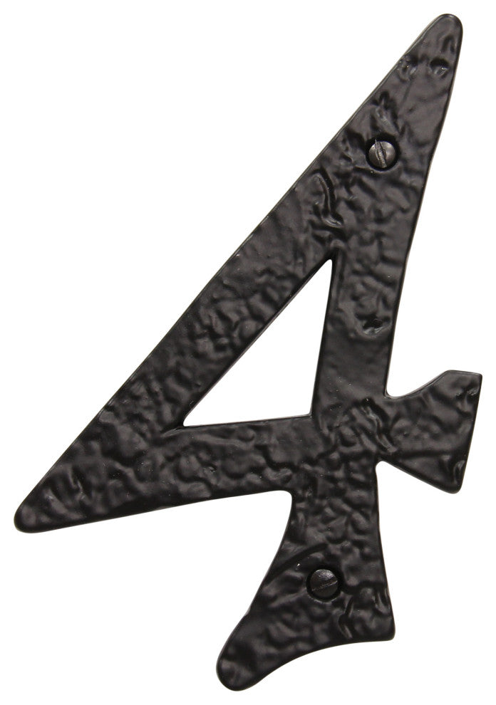 RCH Hardware Iron Vintage Classic House Number, 6", Black, 4