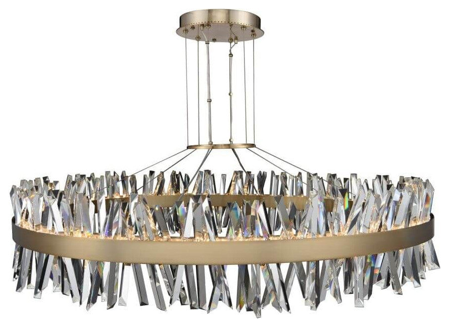 Glacier LED 10 inch Mini Pendant, Brushed Champagne Gold, Xxxl