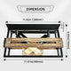 2 Light Semi Flush Mount Ceiling Light Fixture, Farmhouse, Wood